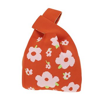 Flower Knitted Wrist Bag for Women 1 pc