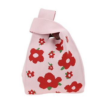 Flower Knitted Wrist Bag for Women 1 pc