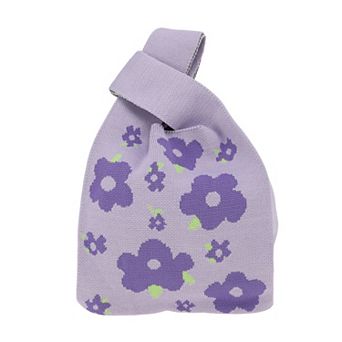 Flower Knitted Wrist Bag for Women 1 pc