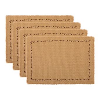 Farmhouse Placemats Set of 4 Polyester Cotton Blend Mats for Dining Table Decor 15.7x11.8 Inch