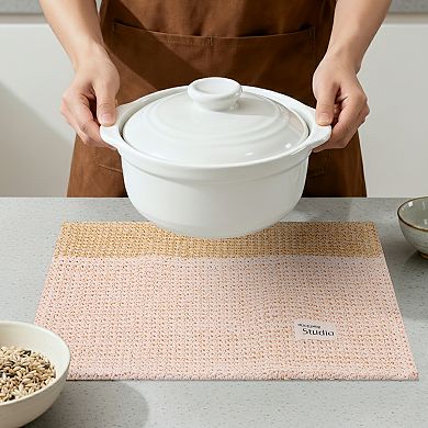 Farmhouse Placemats Set of 4 Rectangular Mats for Dining Table Decor Washable Mat 17.7x11.8 Inch