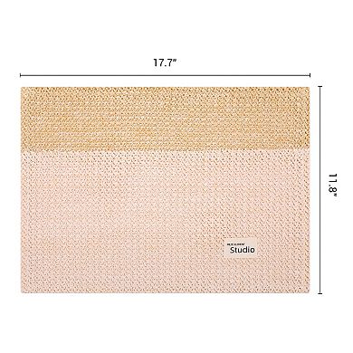 Farmhouse Placemats Set of 4 Rectangular Mats for Dining Table Decor Washable Mat 17.7x11.8 Inch