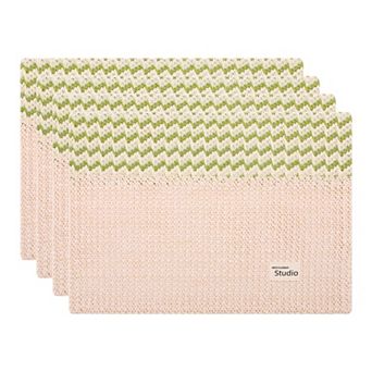 Farmhouse Placemats Set of 4 Rectangular Mats for Dining Table Decor Washable Mat 17.7x11.8 Inch