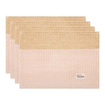 Farmhouse Placemats Set of 4 Rectangular Mats for Dining Table Decor Washable Mat 17.7x11.8 Inch