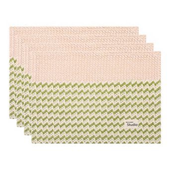 Farmhouse Placemats Set of 4 Rectangular Mats for Dining Table Decor Washable Mat 17.7x11.8 Inch