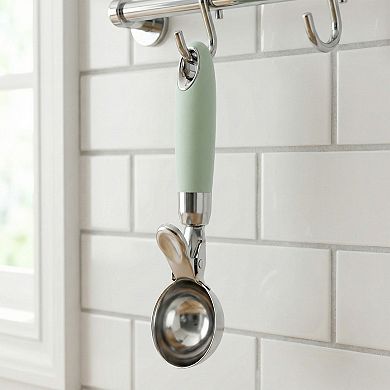 Ice Cream Scoop, 1 Pcs Stainless Steel Hangable Comfortable Ergonomic Handle 8x1.9Inch