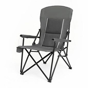 High Back Heavy Duty Lawn Chair 3 Recline Positions with Cup Holder