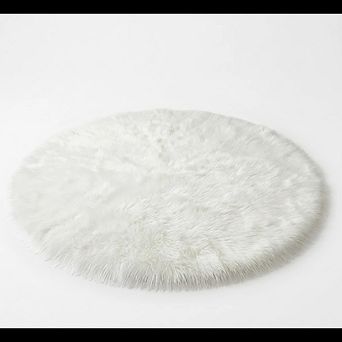 Faux Fur Christmas Tree Skirt, Plush Base Cover for Holiday Decor