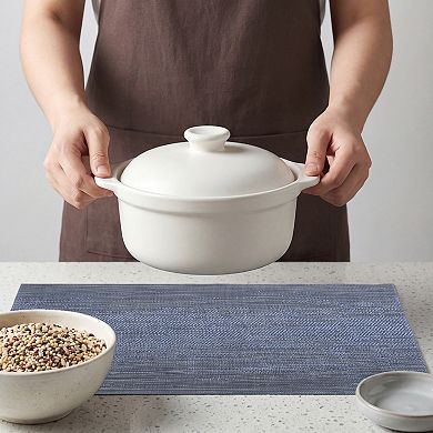 6 Pack Plastic Placemats for Kitchen Dining Table Decor Heat Resistant Table Mat 17.7x11.8 Inch