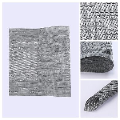 6 Pack Plastic Placemats for Kitchen Dining Table Decor Heat Resistant Table Mat 17.7x11.8 Inch