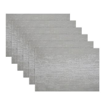 6 Pack Plastic Placemats for Kitchen Dining Table Decor Heat Resistant Table Mat 17.7x11.8 Inch