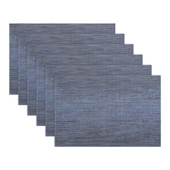 6 Pack Plastic Placemats for Kitchen Dining Table Decor Heat Resistant Table Mat 17.7x11.8 Inch