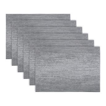 6 Pack Plastic Placemats for Kitchen Dining Table Decor Heat Resistant Table Mat 17.7x11.8 Inch