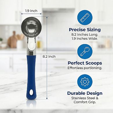 Ice Cream Scoop Stainless Steel Ice Cream Scooper Ergonomic Handle Easy Release