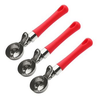 Ice Cream Scoop Stainless Steel Ice Cream Scooper Ergonomic Handle Easy Release