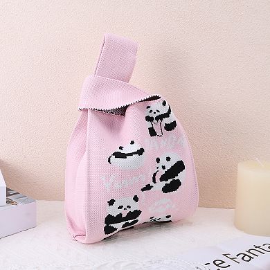 Cute Animal Pattern Knitted Wrist Bag 1Pc