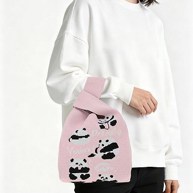 Cute Animal Pattern Knitted Wrist Bag 1Pc