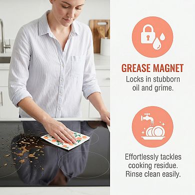 Reusable Swedish Kitchen Dish Cloths, 3 Pack Fruit Patten Towels Quick Dry Kitchen Dish Rags 8" x 7"