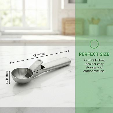 Ice Cream Scoop Stainless Steel Ice Cream Scooper Comfortable Ergonomic Handle