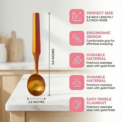 Ice Cream Scoop, 1 Pcs Stainless Steel Ice Cream Scooper Comfortable Ergonomic Handle