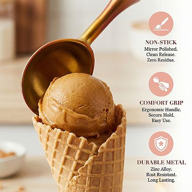 Ice Cream Scoop, 1 Pcs Stainless Steel Ice Cream Scooper Comfortable Ergonomic Handle