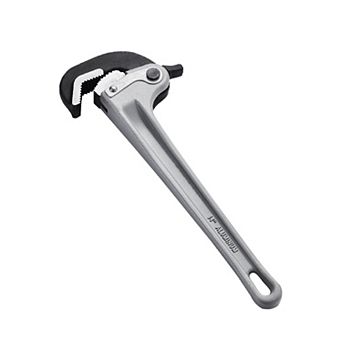 Aluminum Pipe Wrench with Heat-Treated 60CRV Alloy Jaws and Lightweight Design
