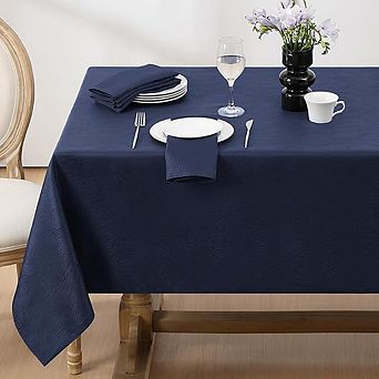 Jacquard Swirl Tablecloth, Waterproof, Stain-Resistant, Wrinkle-Free, Heavyweight