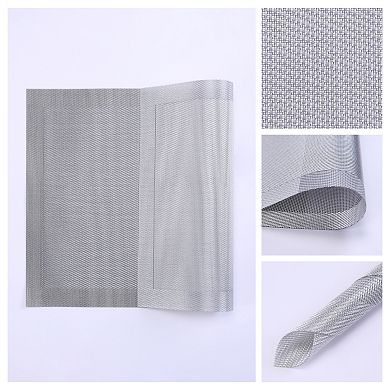 Rectangle Placemats 6 Pack Gradient Plastic Mats for Dining Heat Resistant Table Mat 17.7x11.8 Inch