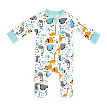 Baby Boys Dinosaur Zippered Footed Sleeper