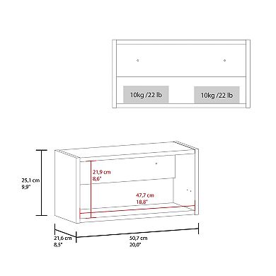 Elsah Pull-Up Door Wall Cabinet, Compact Kitchen, Garage or Bathroom Storage Unit