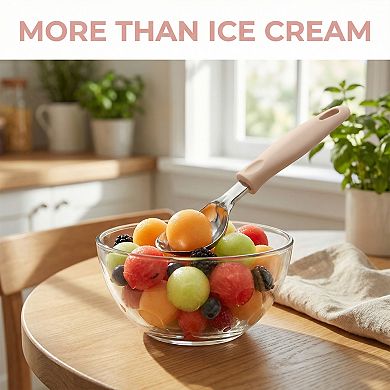 Ice Cream Scooper Hangable Stainless Steel Ergonomic Handle 7.5x1.6 Inch
