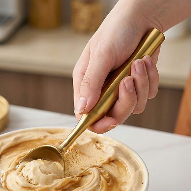 Ice Cream Scoop, 1 Pcs Stainless Steel Comfortable Ergonomic Handle 8.1x1.8Inch