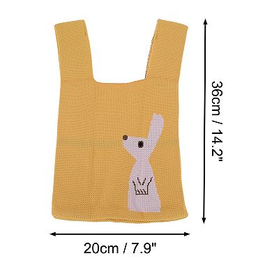Animal Pattern Knitted Wrist Bag for Women 1Pc