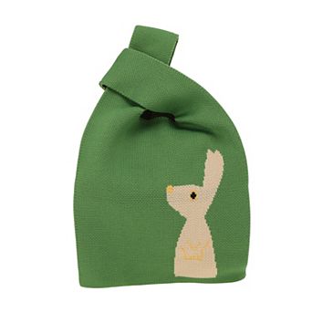 Animal Pattern Knitted Wrist Bag for Women 1 pc