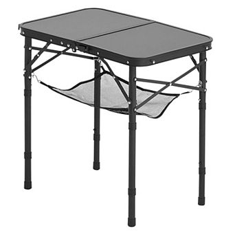2ft Folding Portable Camping Table Aluminum Adjustable Height