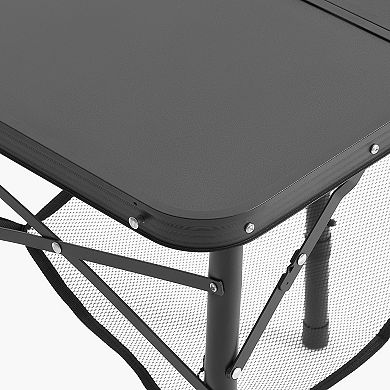 2ft Folding Portable Camping Table Aluminum Adjustable Height