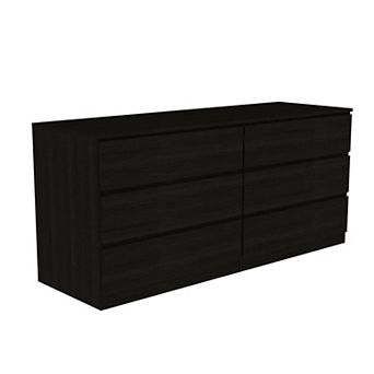 Asteria 6 Drawer Double Dresser, Metal Handles