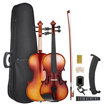 4/4 Full Size Violin Set for Teens and Adults with Case, Bow, and Tuner