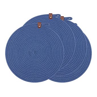 Farmhouse Placemats Set of 4 Hangable Mats for Dining Table Decor Wipe Clean 13 x 13 inch