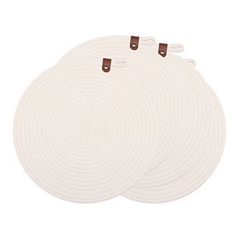 Farmhouse Placemats Set of 4 Hangable Mats for Dining Table Decor Wipe Clean 13 x 13 inch