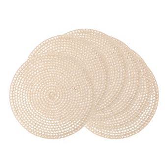 Farmhouse Placemats Set of 6 Hollowed-out Mats for Dining Table Decor Home Decor Mats 15x15 Inch