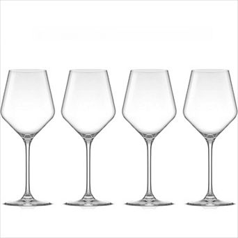 Clear White Wine Glasses Set of 4, 13.5 oz Italian Glassware