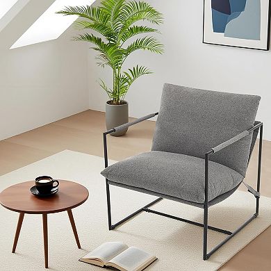 Oversized Modern Sling Accent Lounge Armchair