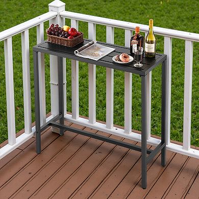 VEVOR Outdoor Bar Table 39.4 x 15 in Patio Counter Height Table with Waterproof Top