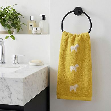 Pure Cotton Cute Animals Hand Towel Set, 2 Pack Soft Absorbent Quick Dry Towels for Bathroom 28"x13"
