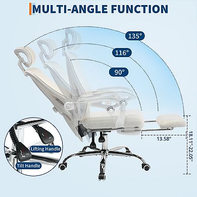 Ergonomic Office Chair with Footrest