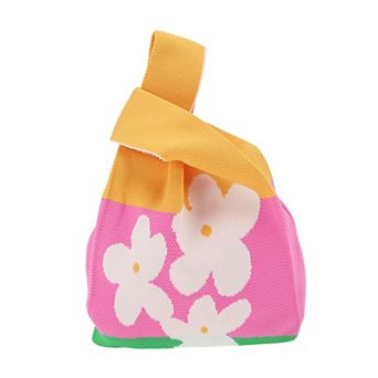 Flower Letter Knitted Wrist Bag 1 pc