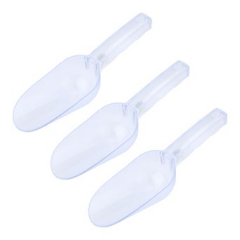 Ice Scoop Easy Clean Plastic Ice Shovel for Candy Buffet Kitchen Popcorn 3 pc 10.2x2.9Inch