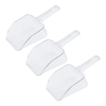 Ice Scoop Easy Clean Plastic Ice Shovel for Candy Buffet Kitchen 3 pc 9.1x4.1Inch