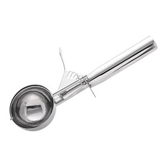 Ice Cream Scoop Stainless Steel Gear Roller Comfortable Handle Easy Release